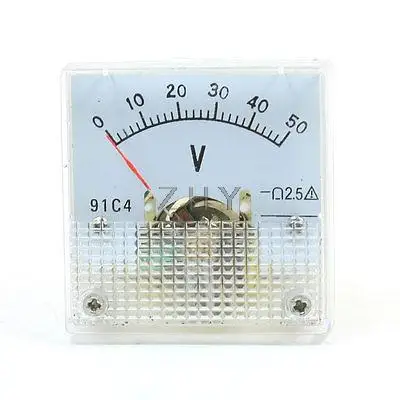 Квадратный измеритель напряжения Панель вольтметр 91C4 DC 0-50V