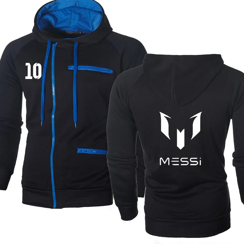 Мужская толстовка с капюшоном Messi 10 супернатуральная модная уличная Флисовая