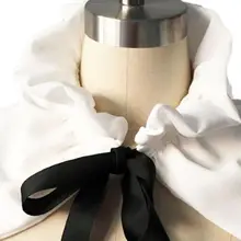 Шифоновый галстук со шнуровкой грибковый край Поддельный Воротник Женская одежда для девочек Рубашка Декор D08E