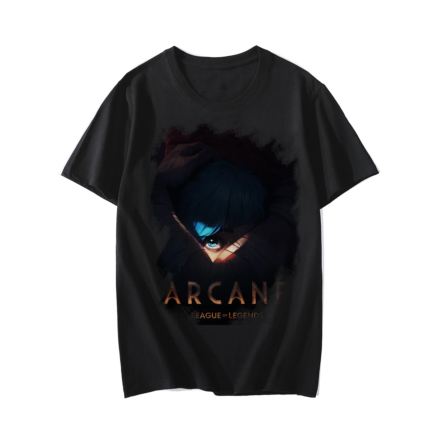 2022 Summer Famous New Cartoon T Shirt Women Men Arcane League of Legends Streetwear Comfortable Oversized T-tshirt White Tops funny t shirts Tees