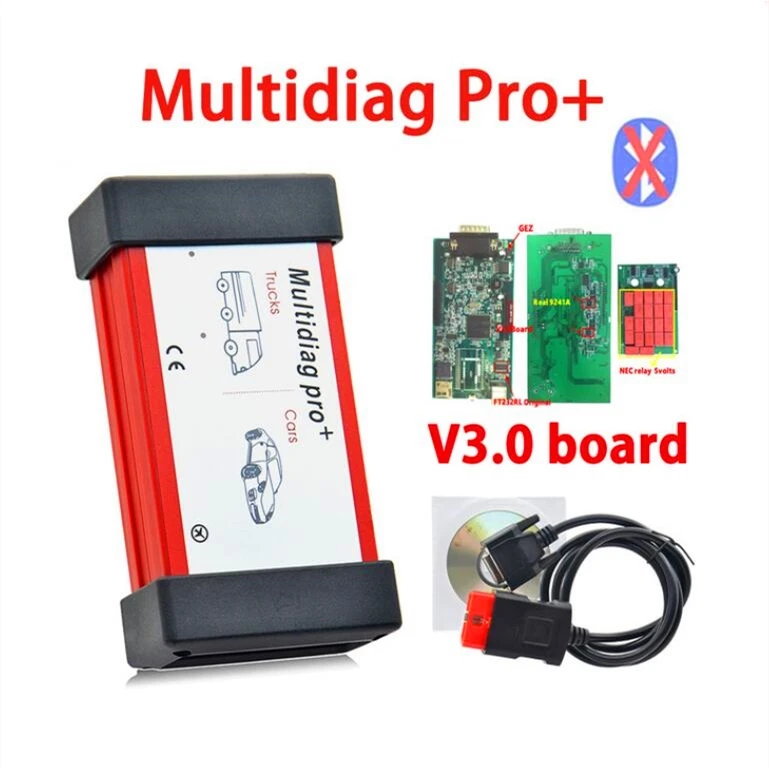 V3.0 зеленая печатная плата VD TCS C-D-P Multidiag Pro+ с Bluetooth Keygen. R0 программное обеспечение для автомобилей грузовиков obd obdii диагностический инструмент сканирования - Цвет: without bluetooth