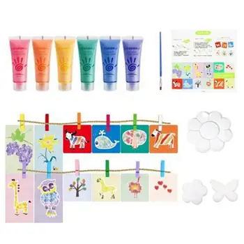 

30ml Finger Paint 6 Colors Set Washable Kids Finger Paint Supplies Gift for Kids