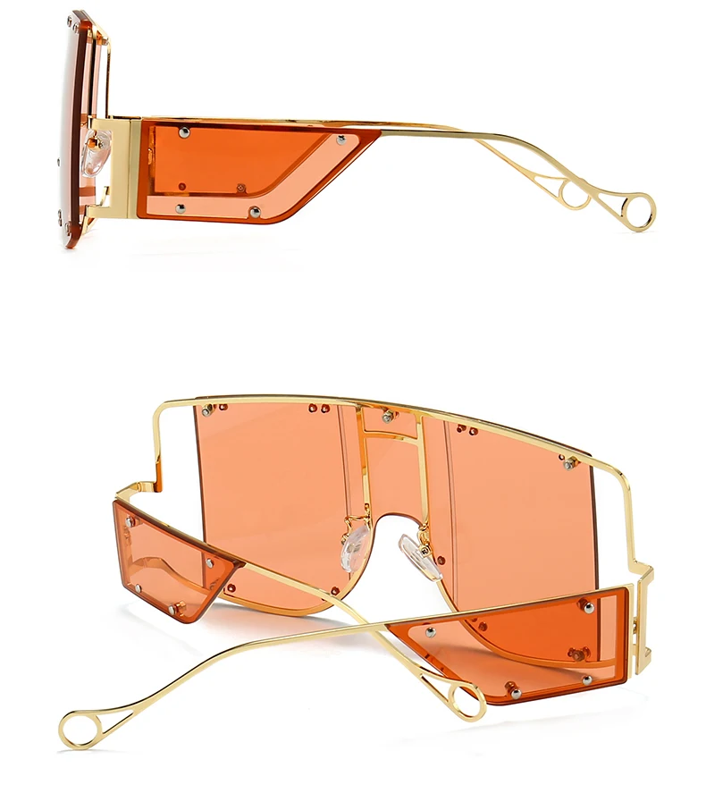 Негабаритные прозрачные зеленые коричневые солнцезащитные очки для женщин Rihanna дизайнерские прозрачные оттенки итальянский бренд высокое качество большие очки для мужчин Gafas