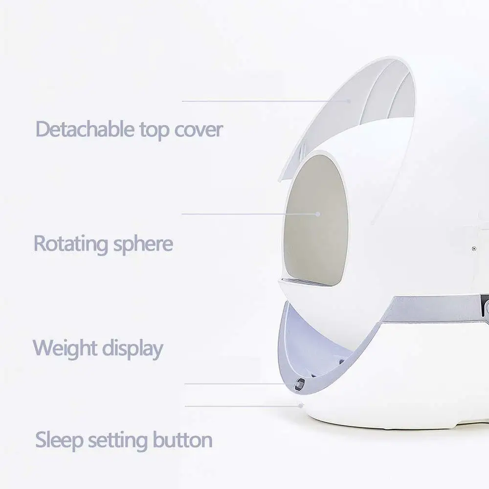 Automatic Self Cleaning Cats Sandbox Smart Litter Box Closed Tray Toilet Rotary Training Detachable Bedpan Pets Accessories Automatic Self Cleaning Cats Sandbox Smart Litter Box Closed Tray Toilet Rotary Training Detachable Bedpan Pets Accessories