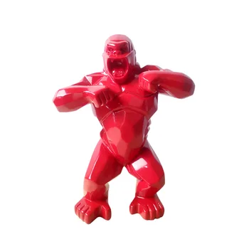 

CRAFTS DECORATION FRP RESIN SCULPTURE APE KINGKONG CREATIVE DECORATION BIG MONKEY KING KONG CRAFTS PROPS