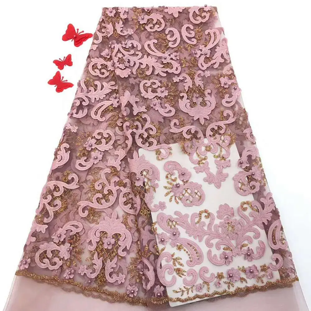 Latest High Quality African Stones Tulle Lace Fabric 2020 French For Wedding Nigerian Material | Аксессуары для одежды