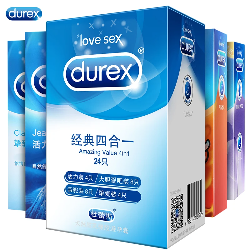 Durex 24/48/96 шт. презервативы из натурального латекса для полового члена создающий