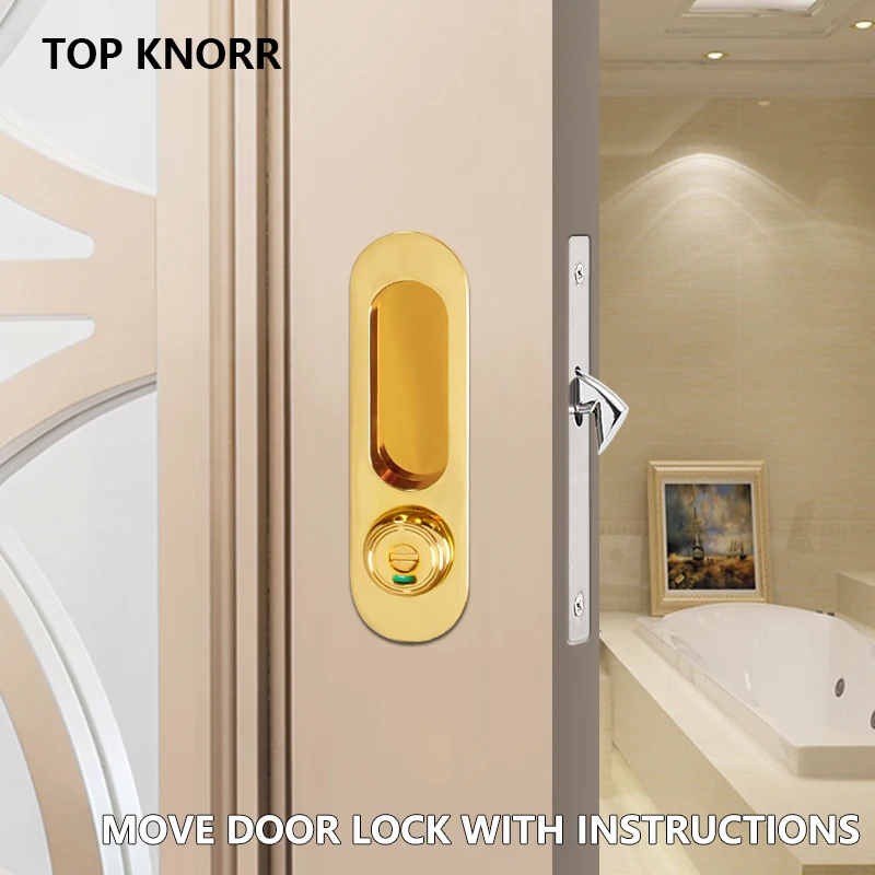 Sliding Door Lock Hook Lock Wooden Door Move Handle Swing Invisible Bathroom Bathroom Kitchen Balcony