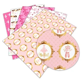 

30 cm x 136cm Beautiful Dancing Girl Pattern Printed Synthetic Faux Leather for DIY Bag Material Fabric L253 L254