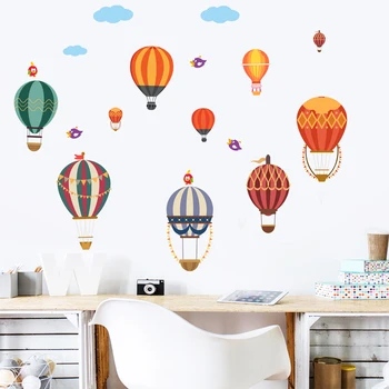 

Cartoon balloon hot air balloon Wall Sticker for baby rooms decorations home wallpaper nursery Mural kids room stickers