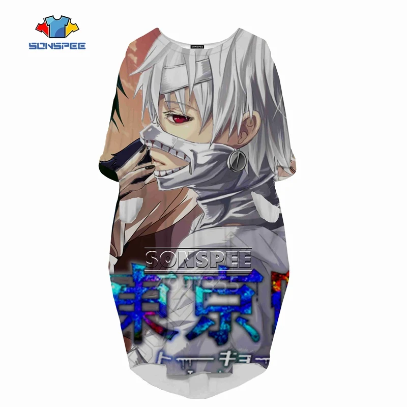 SONSPEE 3D печатных Kirishima Tōka Harajuku женское модное Повседневное платье в стиле хип-хоп высокого качества с длинным рукавом женская одежда для девочек L15
