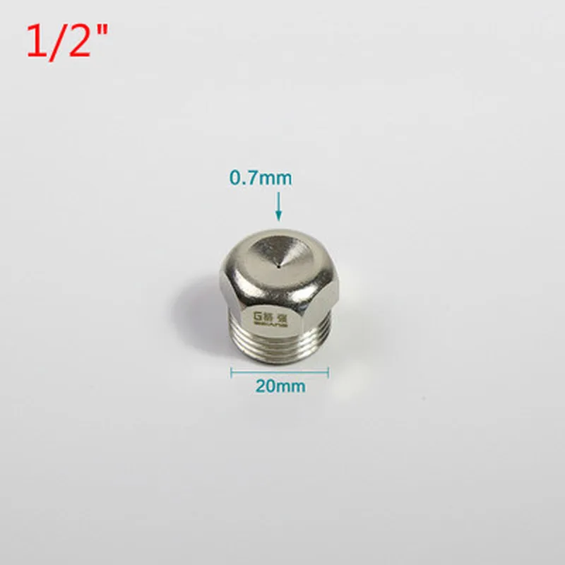 0.7mm-2.5mm Low Pressure Water Spray Nozzle Garden Irrigation Sprinklers Industrial Cooling Nozzle1/2