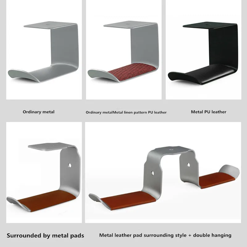 Fashion design new metal texture headphone hanger headphone hook bedside desktop headphone stand headphone display stand