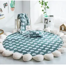 Скандинавские ковры для гостиной, домашний декоративный круглый ковер для спальни, дивана, журнального столика, круглый коврик для пола CF