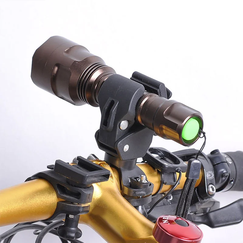Bicycle Flashlight Holder 360 Degree Rotation Cycle Torch Bracket Clip Clamp