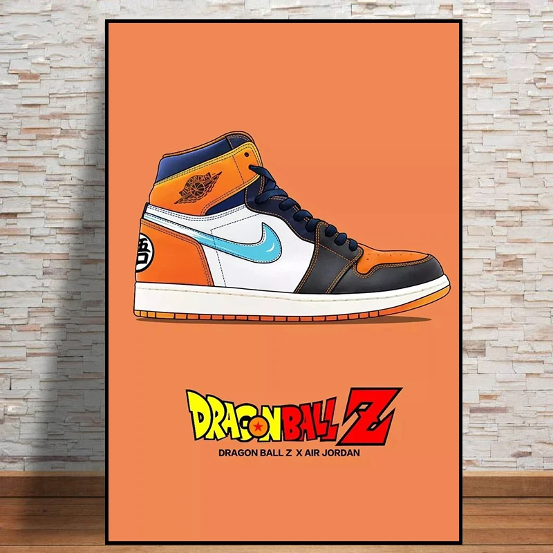 Домашний декор модульные картины Dragon Ball Z живопись 1 шт. принты Мода AJ история воздушная обувь Холст плакат гостиная стены искусства
