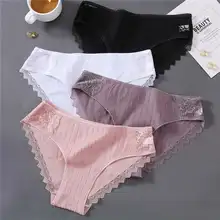 Vrouwen Katoenen Slipje Sexy Kant Slips Vrouwelijk Ondergoed Dames Bloemen Lage Taille Onderbroek Lingerie Pantys Voor Vrouw Slipje(China)