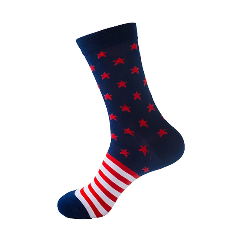 Повседневные носки, разноцветные, для путешествий, с принтом, хлопок, полиэстер, спандекс, чулочно-носочные изделия, обувь, аксессуары,, американский президент, выбор Y6 - Цвет: Navy 2
