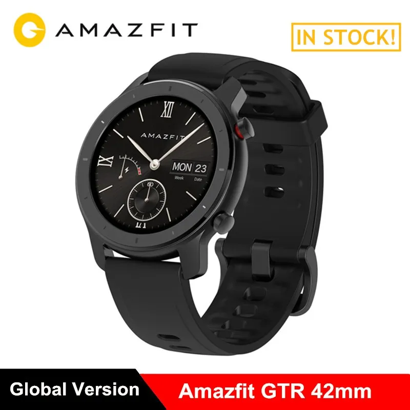 

Huami AMAZFIT GTR 42mm Smartwatch 5ATM Waterproof Smart Watch Bluetooth Heart Rate Monitor 12days Battery 12 Sports Modes