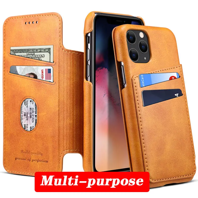 Для iPhone 11 Pro Max X XS XR 6 6s 7 8 Plus чехол раскладушка кожаный держатель для карт кошелек