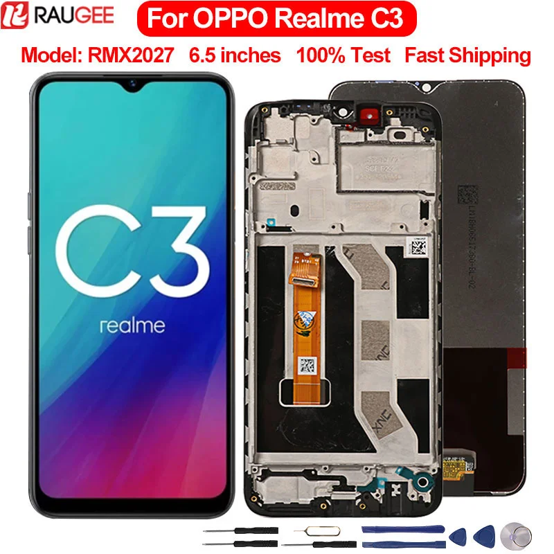 ЖК-дисплей для OPPO Realme C3 RMX2027 сменный ЖК-экран 6 5 дюйма сенсорный экран дисплей в