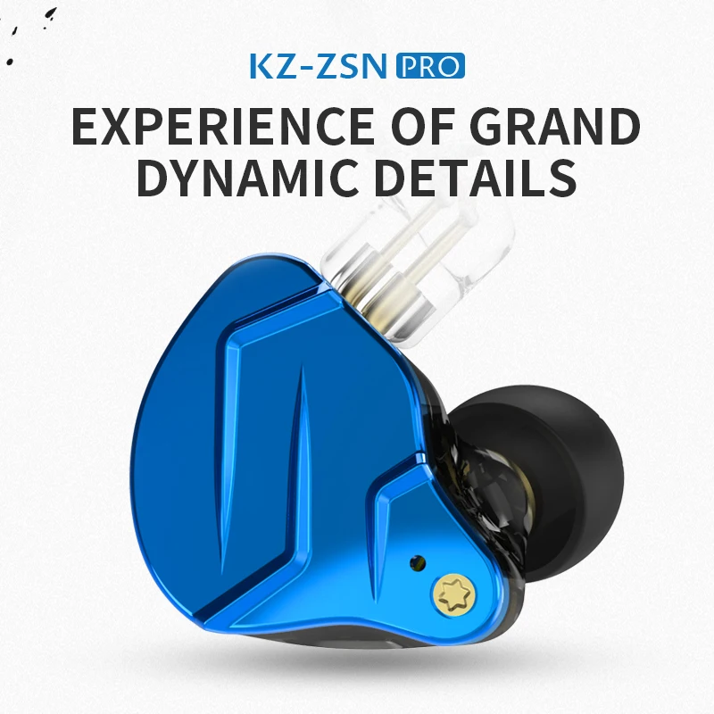 Новинка KZ ZSN PRO Наушники вкладыши 1BA+ 1DD гибридные HIFI бас металлические наушники спортивные шумоподавления гарнитура ZSX ZS10 V90