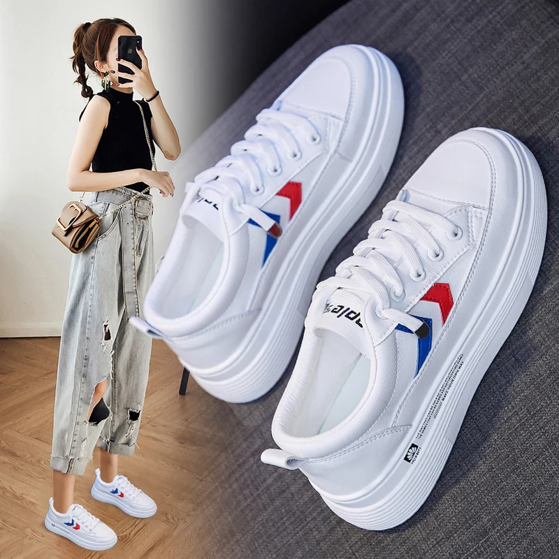 

Fashion shoes women's vulcanized shoes spring and autumn new style casual classic solid color PU leather shoes women's casual wh