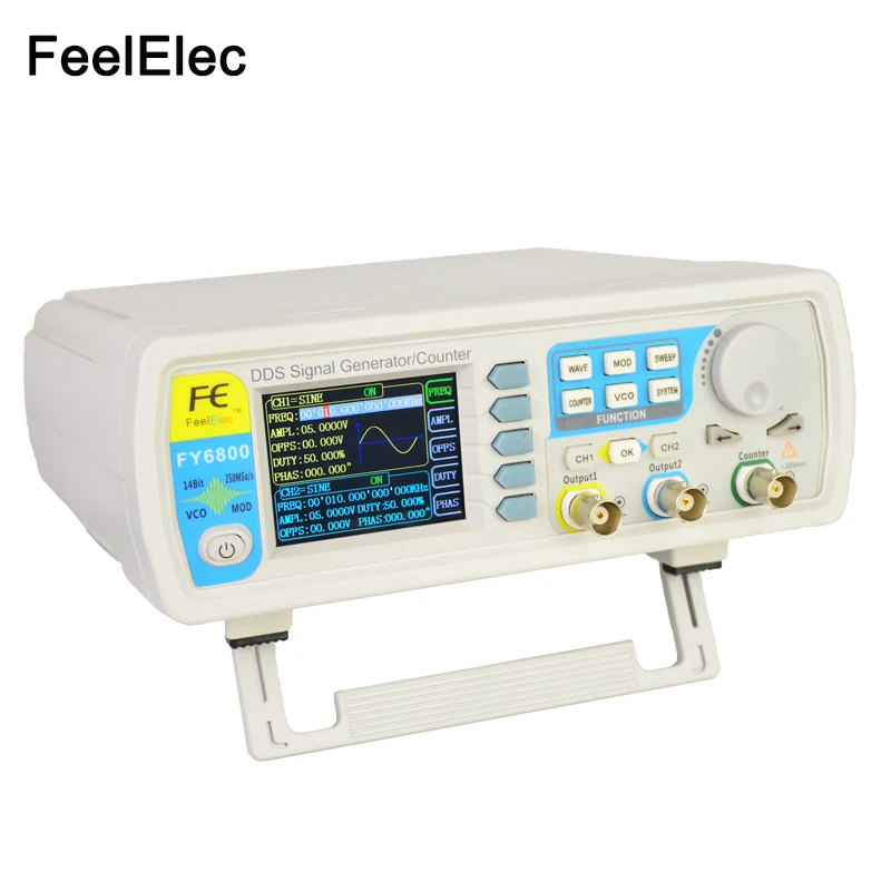Feeltech FY6800 60 генератор сигналов прямой цифровой синтез частоты|Демонстрационные