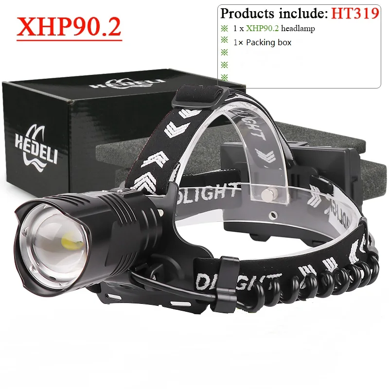 Lampada frontale XHP90 LED ultra luminosa Ricaricabile USB 10000 lumen Torcia frontale XHP90 LED 3 modalità con batteria 18650 Torcia frontale impermeabile Zoomable Head Light per escursionismo Pesca Lampada frontale XHP90 LED ultra luminosa Ricaricabile USB 10000 lumen Torcia frontale XHP90 LED 3 modalità con batteria 18650 Torcia frontale impermeabile Zoomable Head Light per escursionismo Pesca