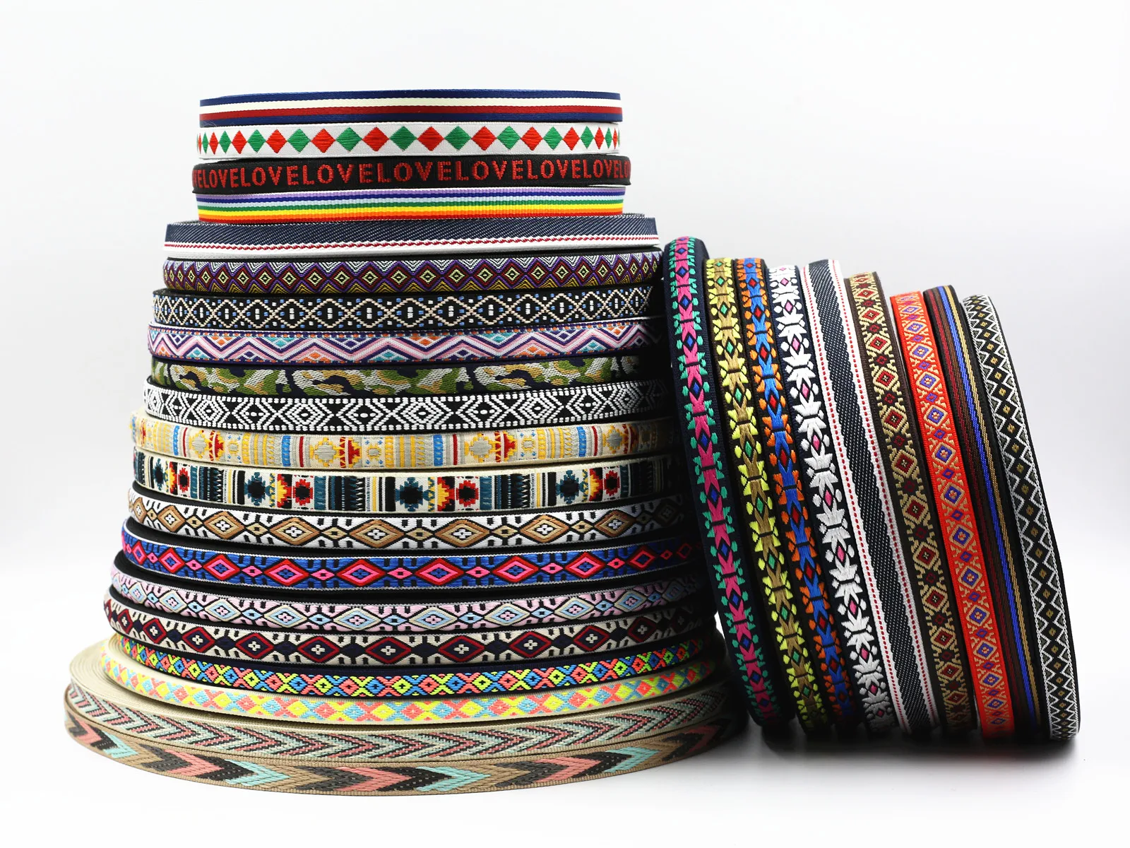 5 Yards 1/2“ 10MM~13MM Embroidered Jacquard Ribbons 3