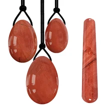 Дропшиппинг красная яшма иони набор яиц для массажа Массажная палочка натуральный драгоценный камень Кегеля Тренажер нефритовый массаж яйца RuiTong