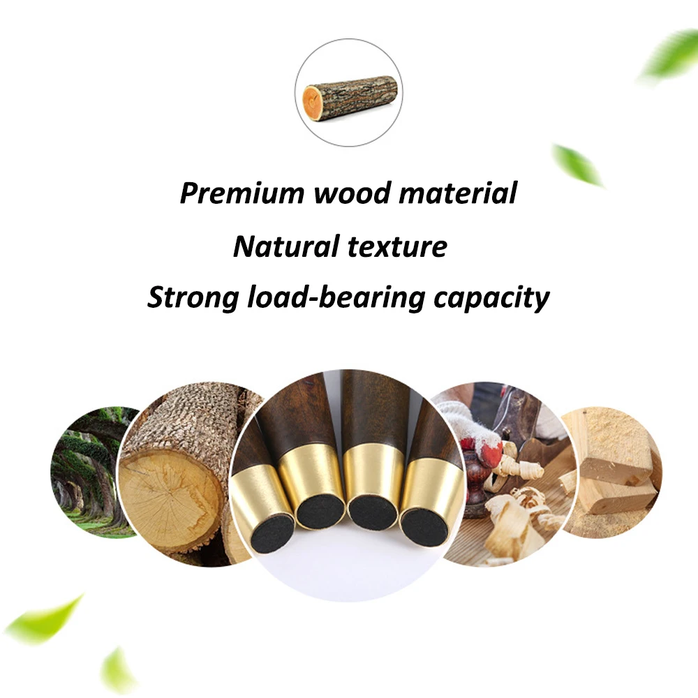 MONDO VIRO Pied à Oignon Pour Meubles En Bois Naturel Pied Encastré L 9 Cm (2, Petit