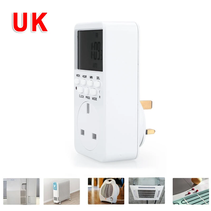 

LCD Digital Weekly Programmable Electrical Wall Plug-in Socket Timer Switch