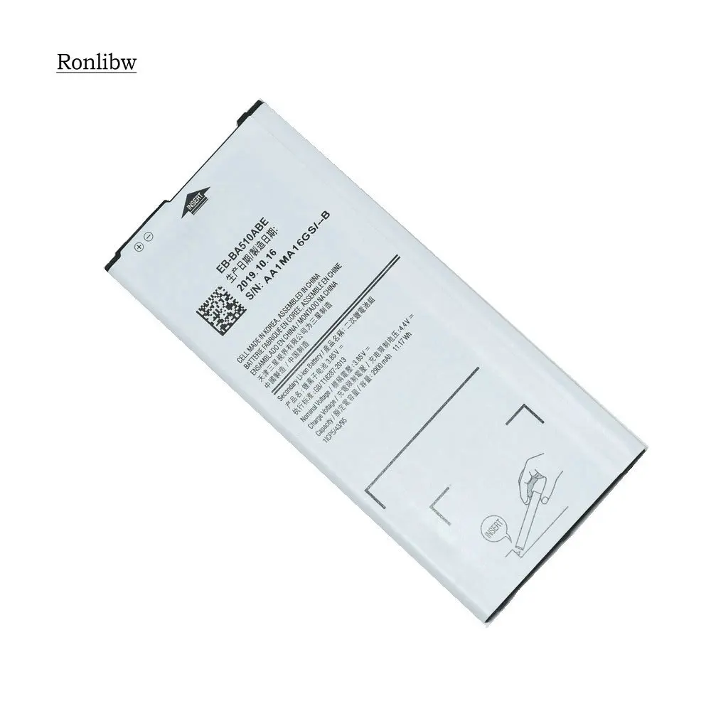 Ronlibw 10 шт. 2900 мАч сменная батарея EB-BA510ABE для A510 A5 версия аутентичная батарея телефона