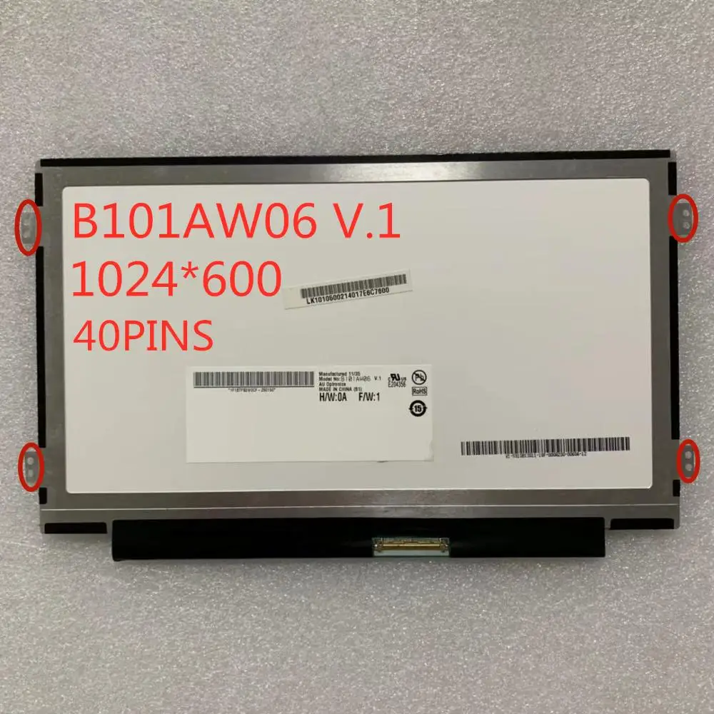 Тонкий ЖК-дисплей 10 1 дюйма B101AW06 V.1 LTN101NT05 N101I6-LOD M101NWT2 R5 для ACER ASPIRE ONE D255 D260 1024*600 40