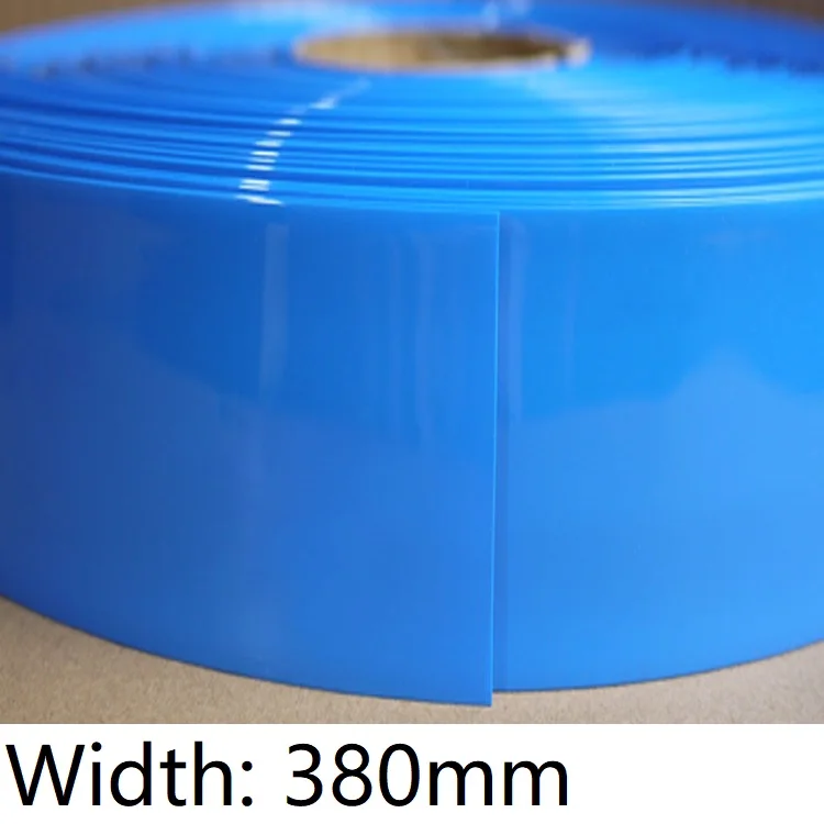 

Width 380mm PVC Heat Shrink Tube Dia 242mm Lithium Battery Insulated Film Wrap Protection Case Pack Wire Cable Sleeve Black Blue