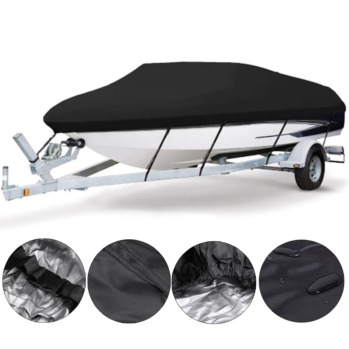 210D 420D Yacht Boat Cover barco Boat Cover Winter Snow Waterproof Sunshade Heavy Duty Trailer Marine 11-22Ft