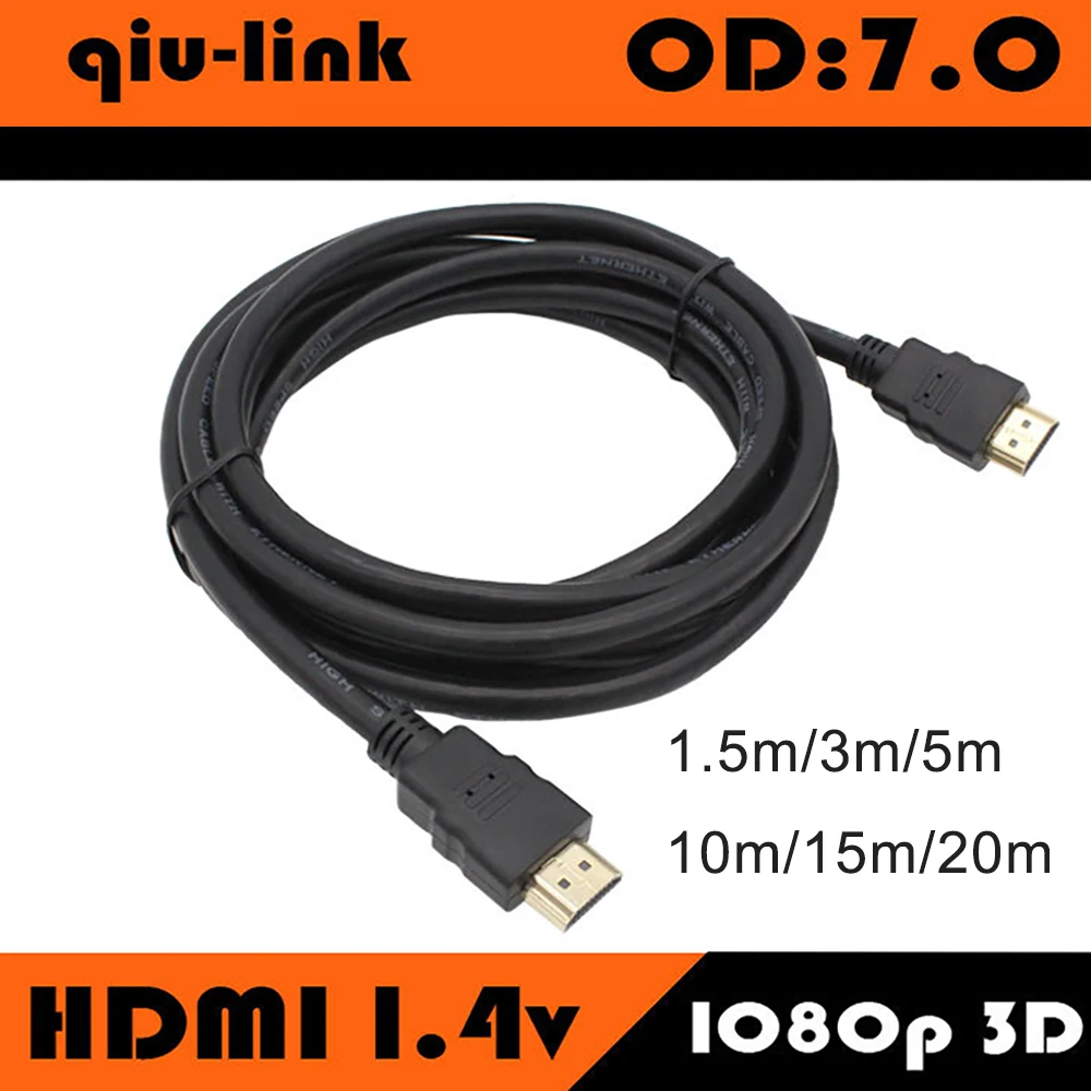 Willkey HDMI кабель видеокабели с позолоченным покрытием 1 4 1080P 3D Кабель для HDTV PS4 X Box 5 м