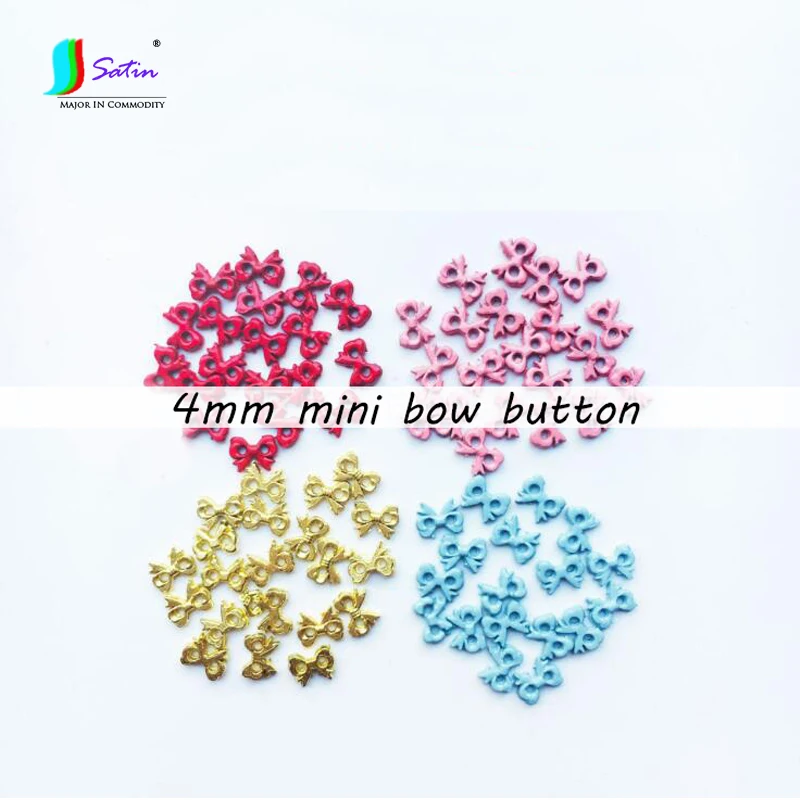 4 мм Золотой Розовый Красный Синий Мини Супер маленький лук металлическая пряжка