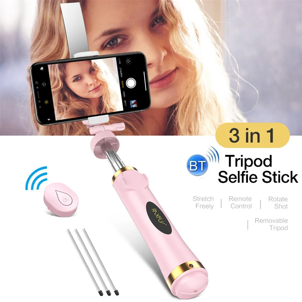 

Mini Phone Holder Wireless Bluetooth Vertical Tripod Stretch Multi-Function Since The Shaft Selfie Stand For Iphone For Xiaomi