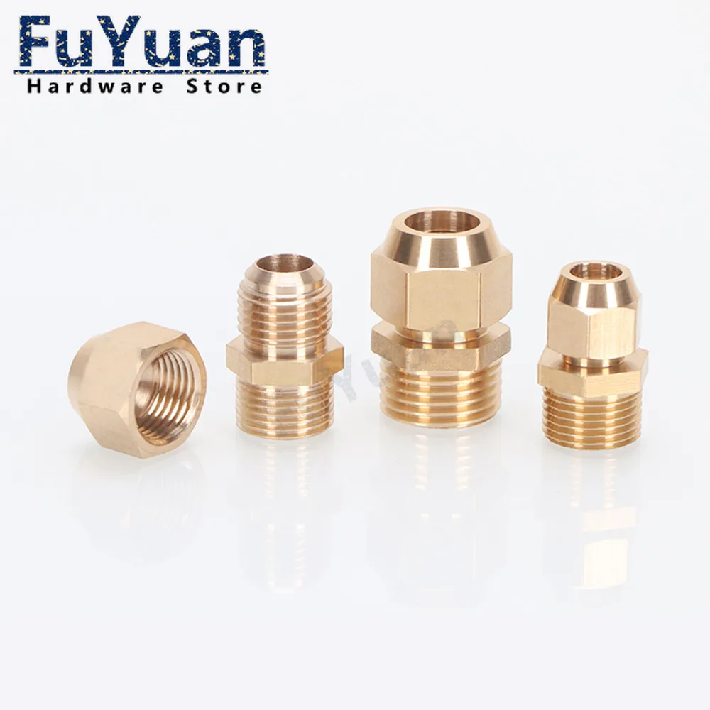 Air Conditioner Fitting Copper Flaring Directly Connector 1/4" 3/8" 1/2" to 6/8/10mm Pipe