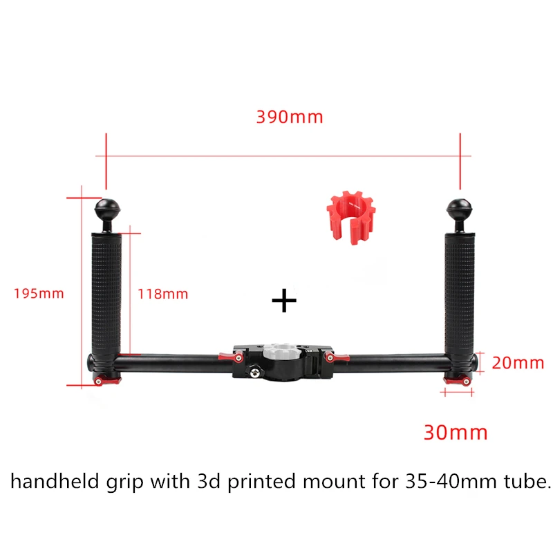 Держатель для SLR камеры, двойной Ручной Стабилизатор, расширенный кронштейн для крепления DSLR с 3D-принтом для DJI/zhi yun/Feiyu Gimbals, 40 мм ручка - Цвет: Extend Bracket 40mm