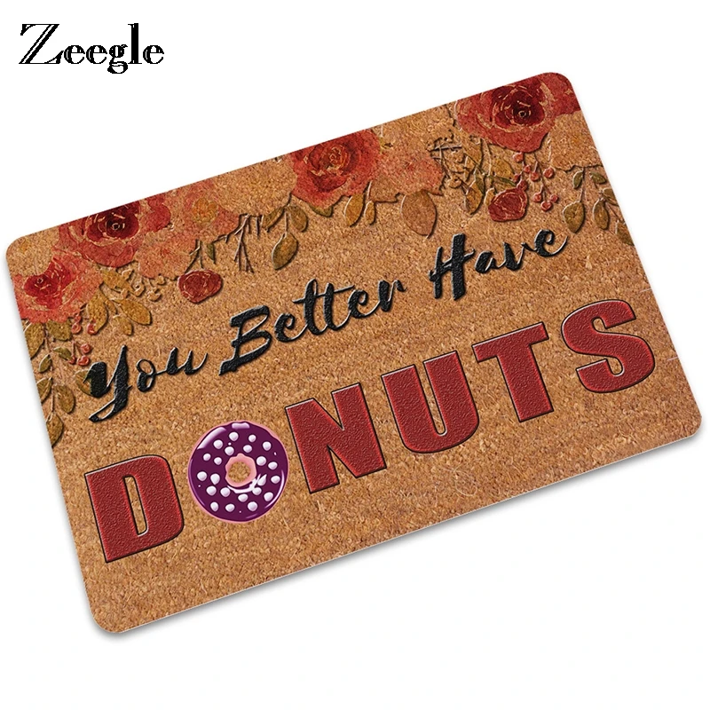 Zeegle Door Mat Non-slip Floor Mat Welcome Doormat Carpet For Living Room Kitchen Carpet Kid Bedroom Carpets Rug