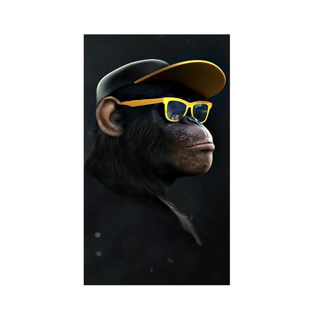 Canvas Poster 3 Monkeys Poster Cool Graffiti Street Art Canvas Painting Wall Art for Living Room Home Decor Posters and Prints JL288-8