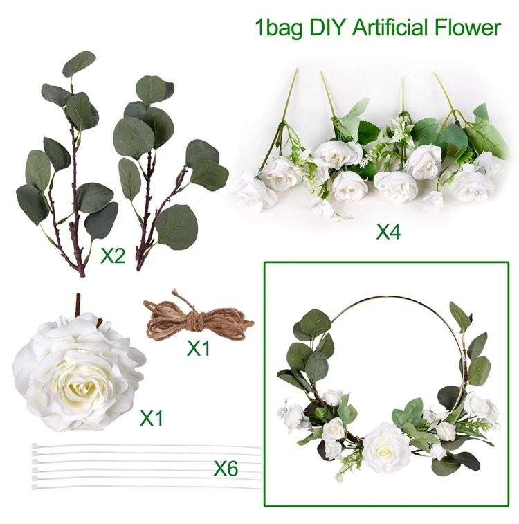 DIY flower 4 PATIMATE венок, гирлянда, Деревенское свадебное украшение невесты, жениха, Свадебный декор для свадьбы, Mr Mrs, декор для свадебной вечеринки - Цвет: DIY flower 4