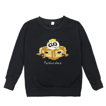 

Vogue Child Cute Panda Cakes Sweatshirt O-Neck Boys Girls Pullover Kids Animal Cartoon Pattern Sportswear Children Clothes Gift