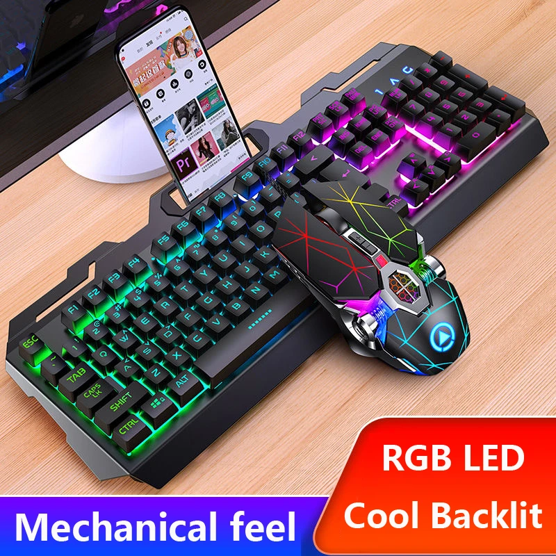 ゲーミングキーボードとマウス金属有線キーボードledバックライトキーボードゲーマーサイレントゲーミングマウスセットノートpc用 Gaming Keyboard Mouse Combo Mouse Keyboardkeyboard Mouse Combo Aliexpress