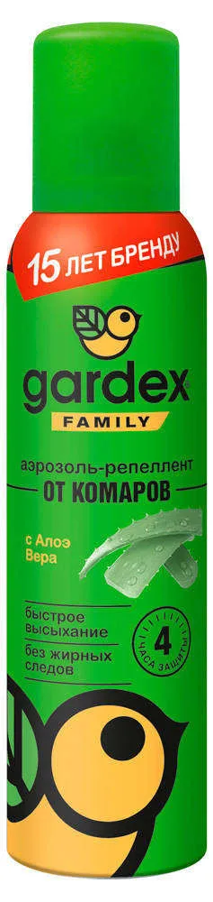 Аэрозоль репеллент от комаров Gardex, 150 мл