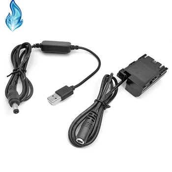 

10Sets LPE6 ACKE6 DR-E6 DC Coupler + USB Power Cable for Canon Cameras EOS 5D Mark II III 5D2 5D3 6D 7D 7D2 60D SLR Camera