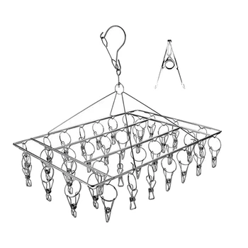 

Stainless Steel Sock Drying Rack, Rotary Wind-Proof Clothes Hanger ,for Socks,Underwear,Shoe Insoles,Baby Clothes,Gloves